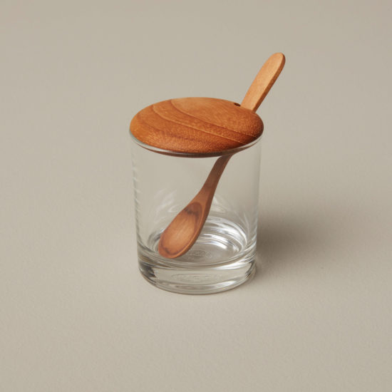 Mini Glass Teak Cellar