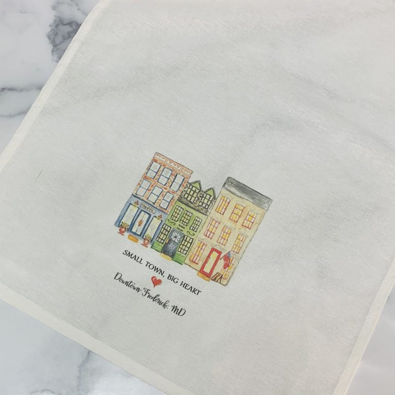 Small Town Big Heart Tea Towel