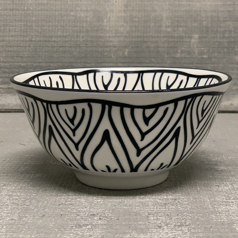 Stamped Bowl - Black Bloom