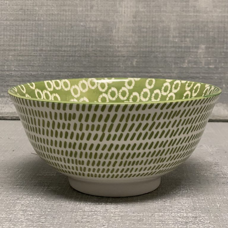 Stamped Bowl - Green Ring