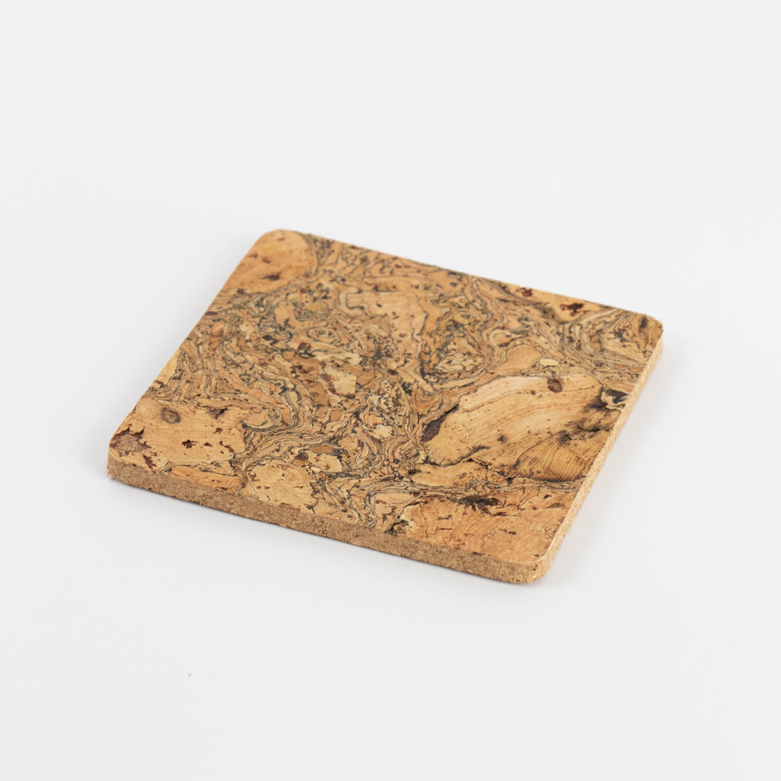 Natural Cork Square Coaster Set