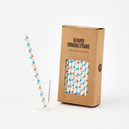 Colorful Polka Dot Straws