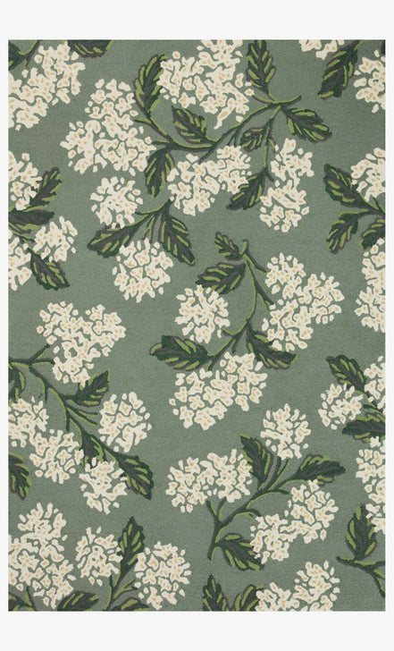 Rifle Paper Co x Loloi Joie Rug - Hydrangea Sage
