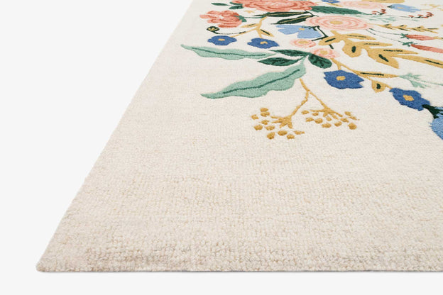 Rifle Paper Co x Loloi Les Fleurs Rug - Floral Vines Ivory