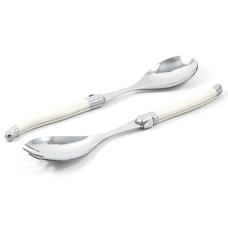 Laguiole Salad Serving Set - Ivory