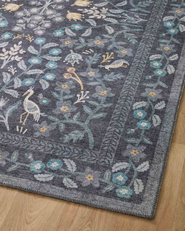 Rifle Paper Co x Loloi Maison Rug - Nightingale Black