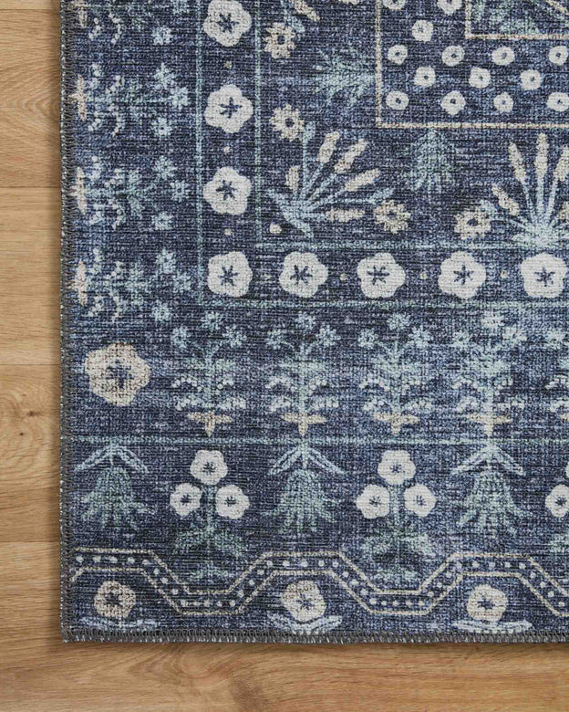 Rifle Paper Co x Loloi Maison Rug - Rosette Blue