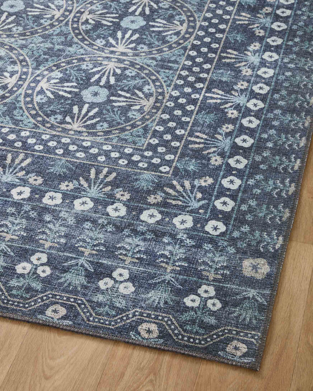 Rifle Paper Co x Loloi Maison Rug - Rosette Blue