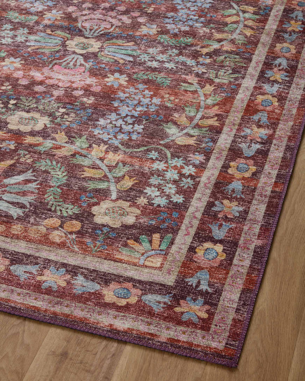 Rifle Paper Co x Loloi Maison Rug - Frances Burgundy
