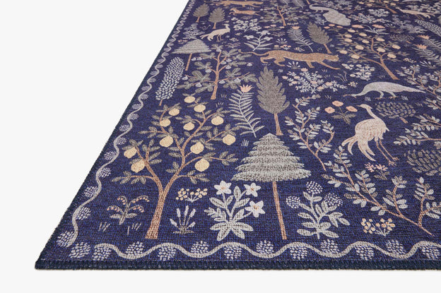 Rifle Paper Co x Loloi Menagerie Rug - Forest Navy