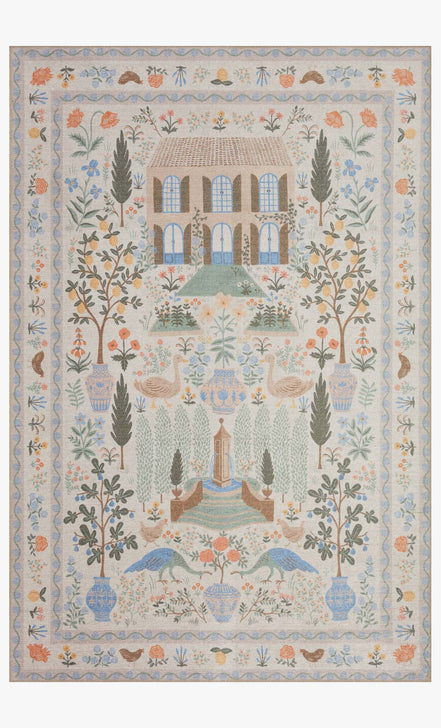 Rifle Paper Co x Loloi Menagerie Rug - Camont Cream