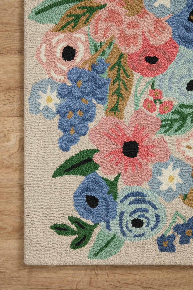 Rifle Paper Co x Loloi Minnie Rug - Garden Party Cream