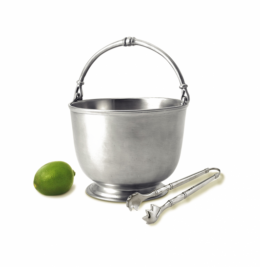 Match Pewter Bar Ice Bucket with Tongs