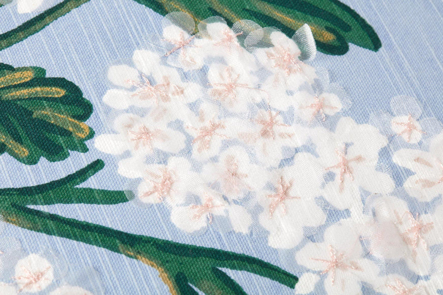 Rifle Paper Co x Loloi Hydrangea Pillow - Blue (Set of 2)