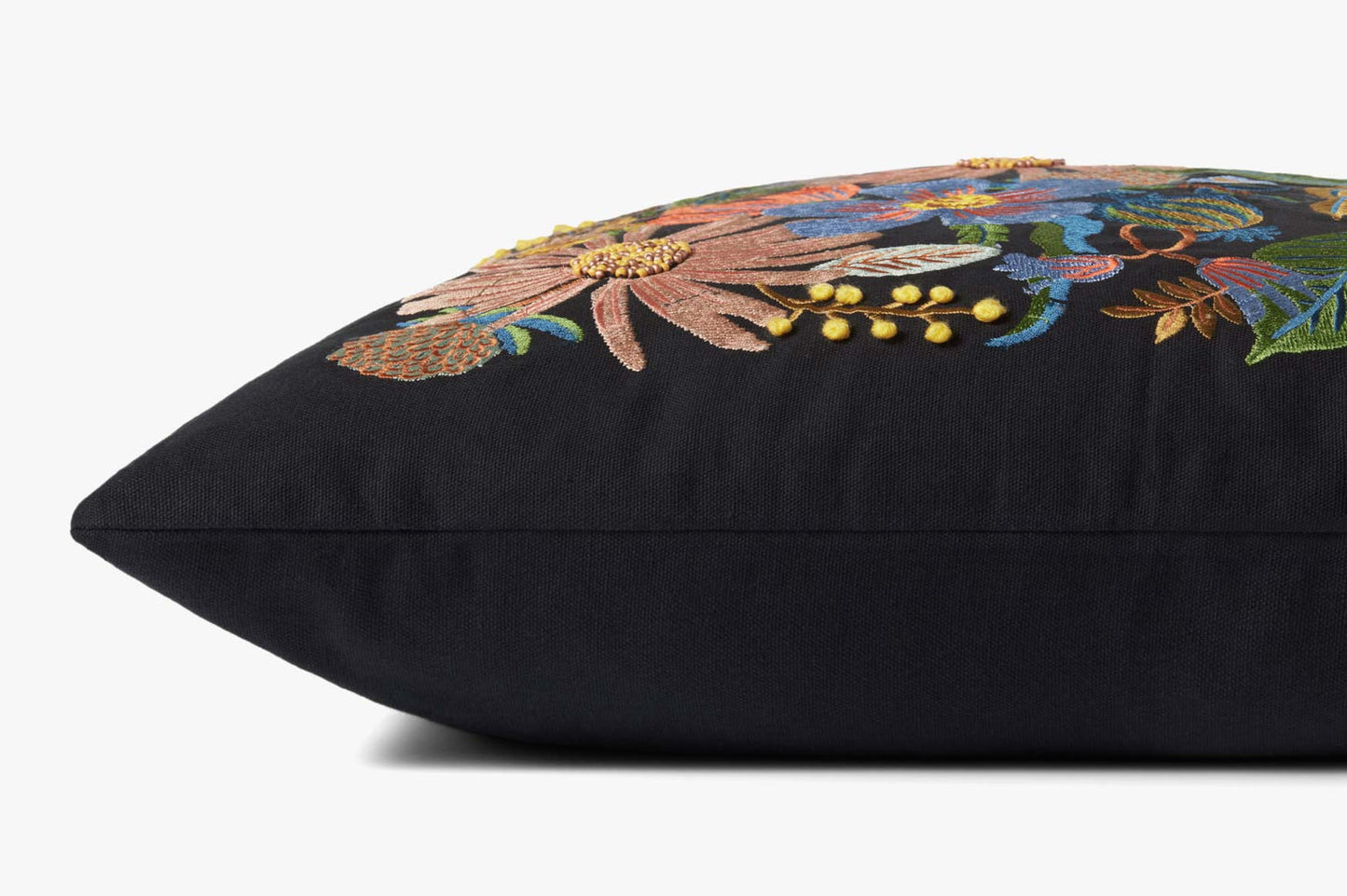 Rifle Paper Co x Loloi Dovecote Pillow - Black (Set of 2)
