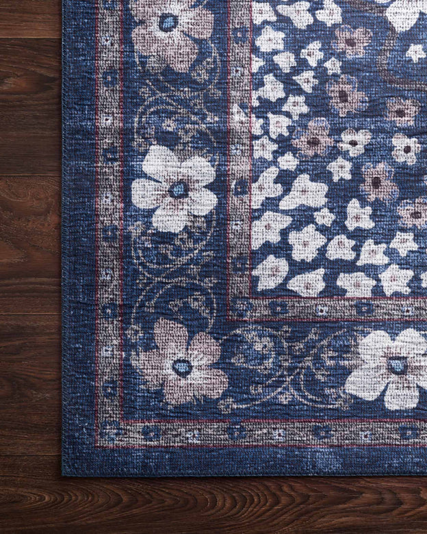 Rifle Paper Co x Loloi Palais Rug - Meadow Navy