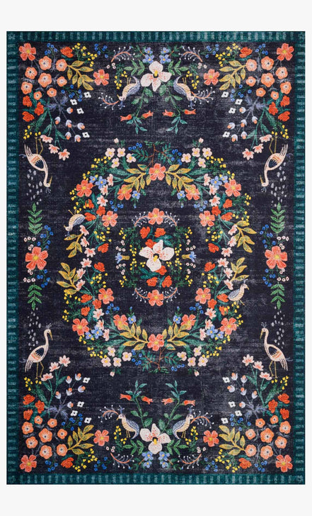 Rifle Paper Co x Loloi Palais Rug - Luxembourg Black