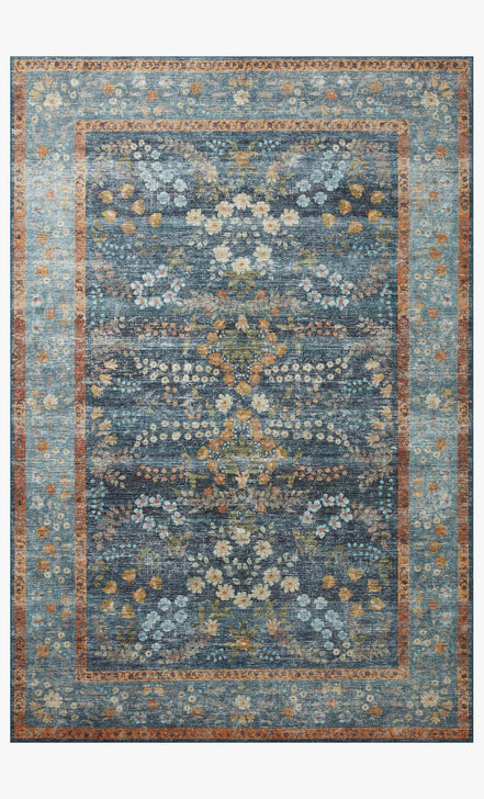 Rifle Paper Co x Loloi Palais Rug - Kensington Indigo