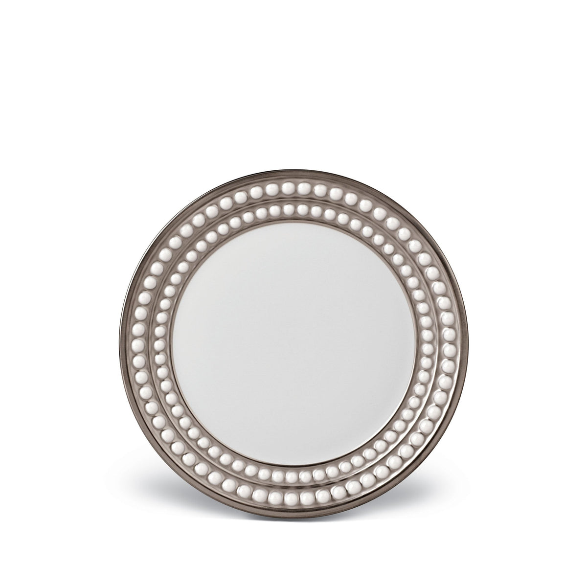 Perlée Bread Plate - Platinum