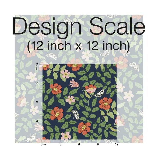 Rifle Paper Co Primrose Peel & Stick Wallpaper - Rose & Navy
