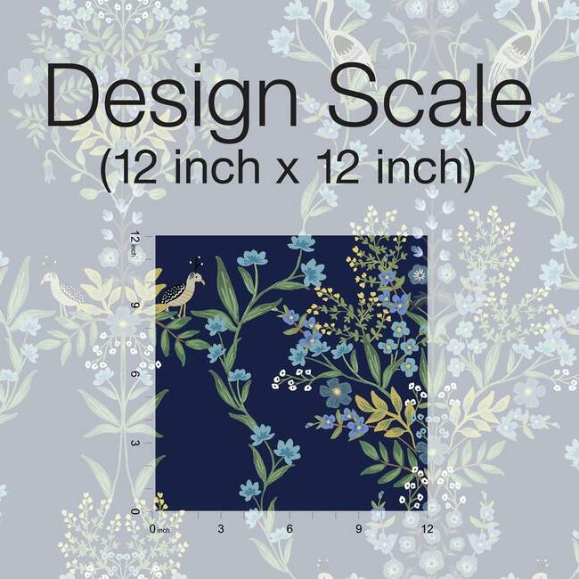 Rifle Paper Co Luxembourg Peel & Stick Wallpaper - Navy