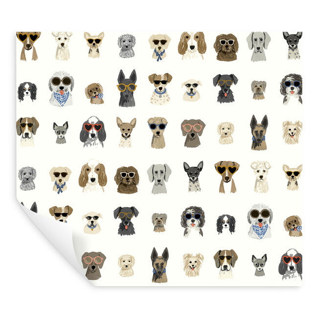 Rifle Paper Co Dog Days Peel & Stick Wallpaper - White Multi