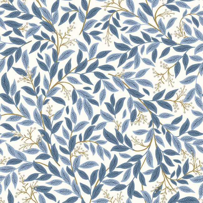 Rifle Paper Co Willowberry Peel & Stick Wallpaper - Blue & White