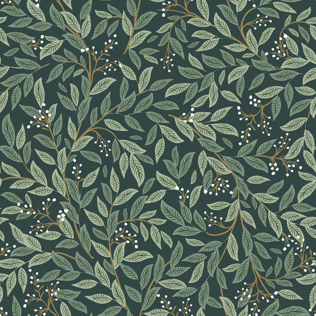 Rifle Paper Co Willowberry Peel & Stick Wallpaper - Emerald