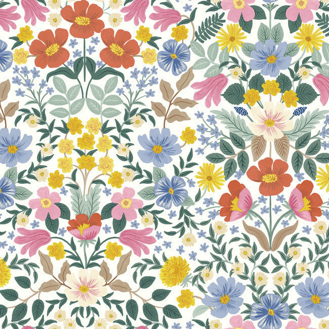 Rifle Paper Co Bramble Garden Peel & Stick Wallpaper - White