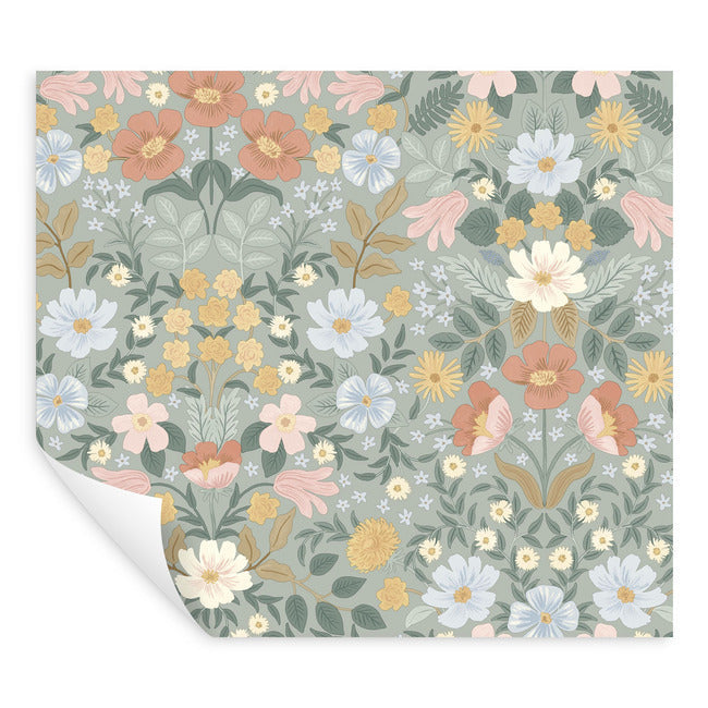 Rifle Paper Co Bramble Garden Peel & Stick Wallpaper - Sage