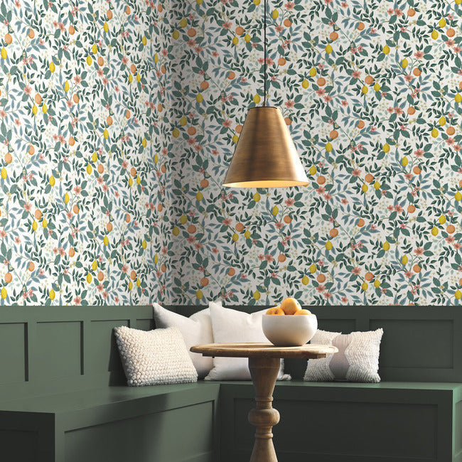 Rifle Paper Co Citrus Grove Peel & Stick Wallpaper - White