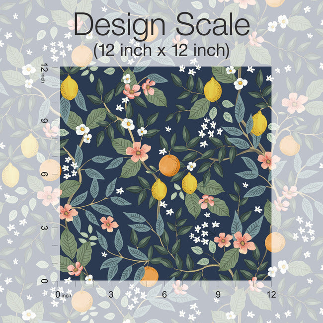 Rifle Paper Co Citrus Grove Peel & Stick Wallpaper - Navy
