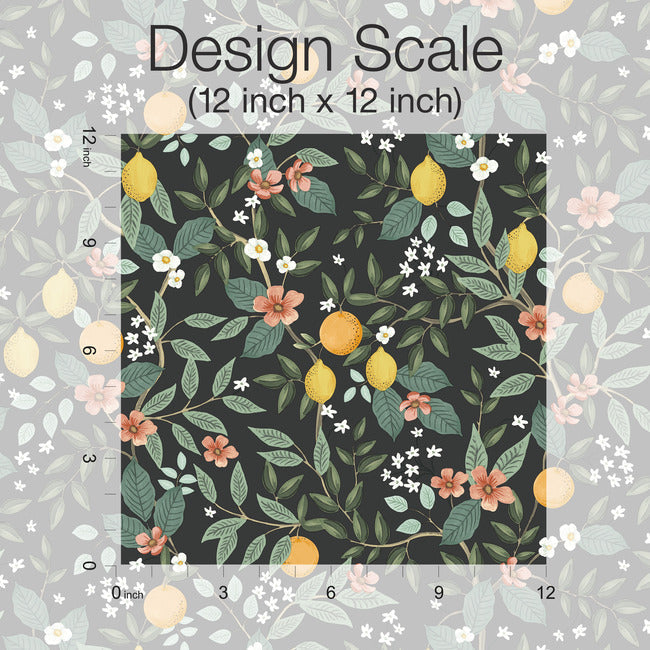 Rifle Paper Co Citrus Grove Peel & Stick Wallpaper - Black