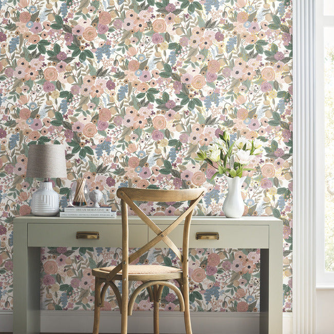 Rifle Paper Co Garden Party Peel & Stick Wallpaper - Blush Multi