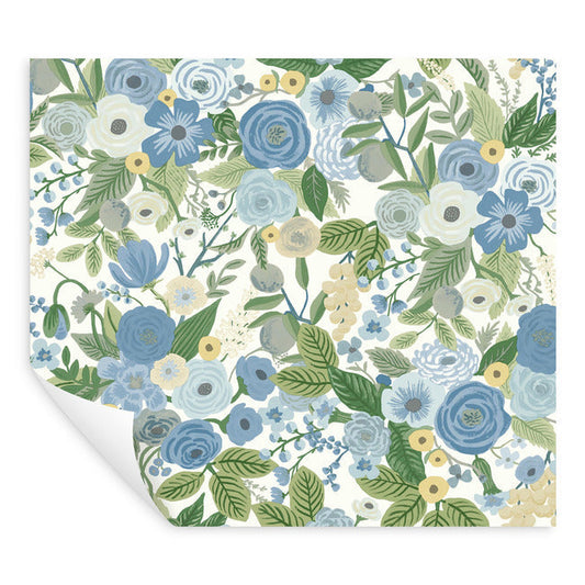 Rifle Paper Co Garden Party Peel & Stick Wallpaper - Blue & Green