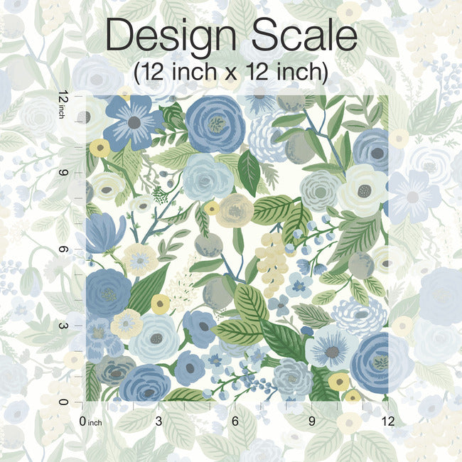 Rifle Paper Co Garden Party Peel & Stick Wallpaper - Blue & Green