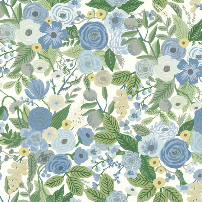 Rifle Paper Co Garden Party Peel & Stick Wallpaper - Blue & Green