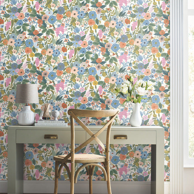 Rifle Paper Co Garden Party Peel & Stick Wallpaper - Cobalt Multi