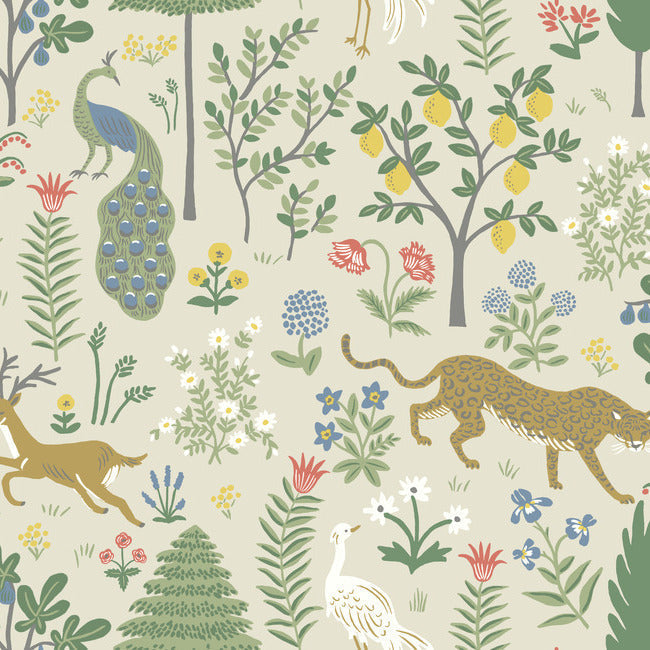 Rifle Paper Co Menagerie Wallpaper - Cream