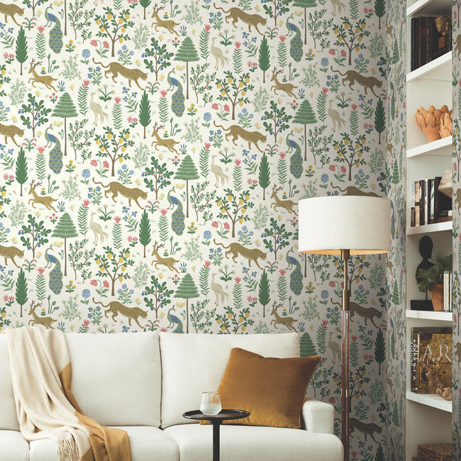 Rifle Paper Co Menagerie Wallpaper - White