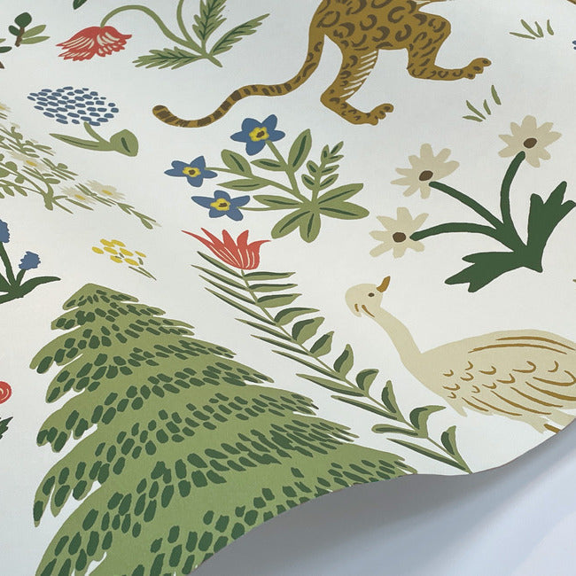 Rifle Paper Co Menagerie Wallpaper - White