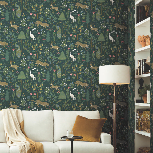 Rifle Paper Co Menagerie Wallpaper - Emerald