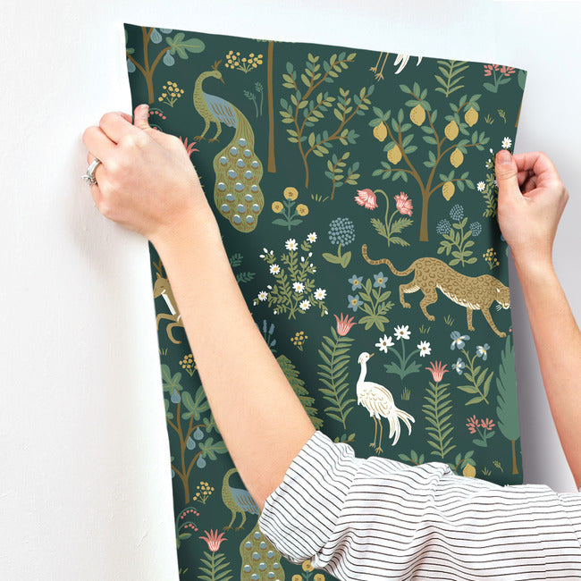 Rifle Paper Co Menagerie Wallpaper - Emerald