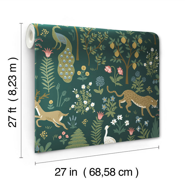 Rifle Paper Co Menagerie Wallpaper - Emerald