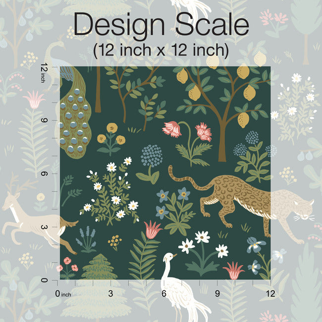 Rifle Paper Co Menagerie Wallpaper - Emerald