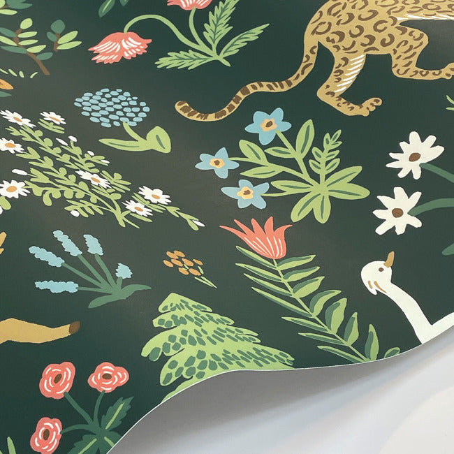 Rifle Paper Co Menagerie Wallpaper - Emerald