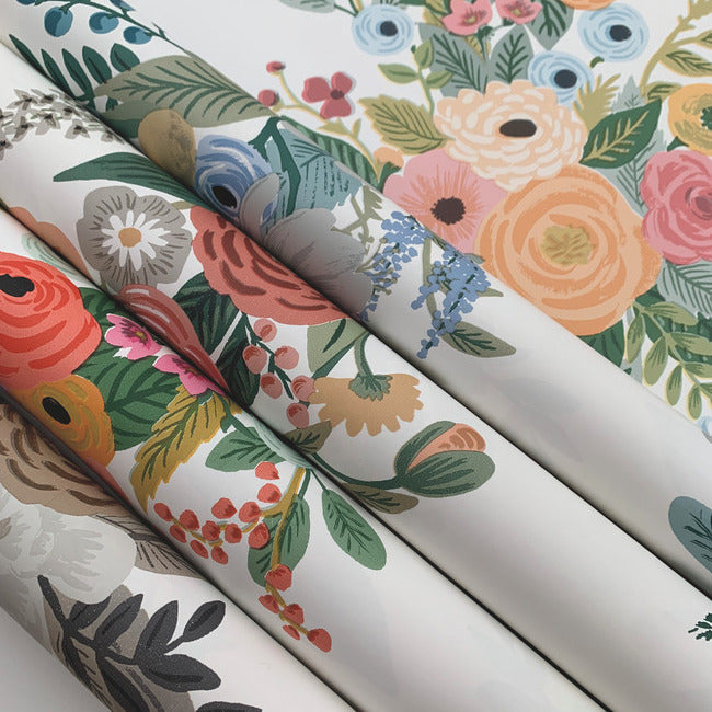 Rifle Paper Co Garden Party Trellis Wallpaper - Burgundy Multi