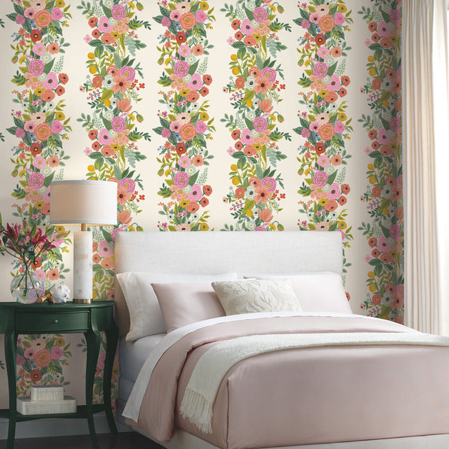 Rifle Paper Co Garden Party Trellis Wallpaper - Rose Multi