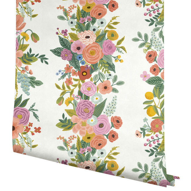 Rifle Paper Co Garden Party Trellis Wallpaper - Rose Multi