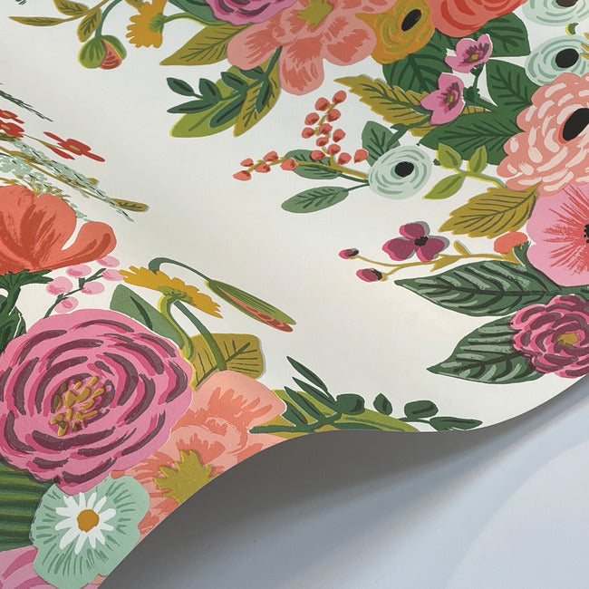 Rifle Paper Co Garden Party Trellis Wallpaper - Rose Multi